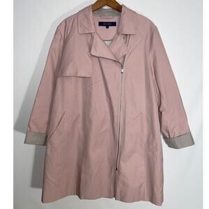 Cole Haan Asymmetrical Moto Swing Coat - Women's Size XL - In Canyon‎ Rose
